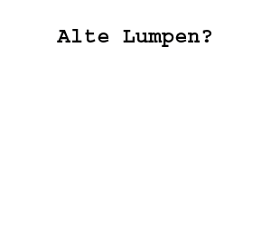 Banner Alte Lumpen