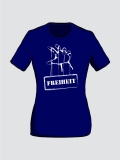 Marionetten Freiheit | Girlie-Shirt (Grün/Blau/S/W)