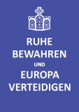 Ruhe bewahren & Europa verteidigen - Keep Calm ... (Royalblau)