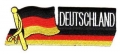 Deutschland mit Schriftzug & Flagge (Aufnäher)
