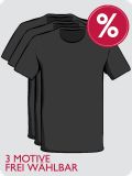 3 Motive freie Auswahl - 3 T-Shirts im Paket (Schwarz)