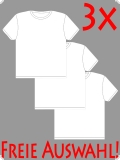 3 Motive freie Auswahl - 3 T-Shirts | Paket (Weiß)