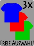 3 Motive freie Auswahl - 3 T-Shirts | Paket (farbig)