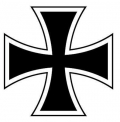 Eisernes Kreuz - 8 cm (Autoaufkleber)