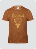 Heimatliebe | Heimat Premium T-Shirt (Rostbraun verwaschen)